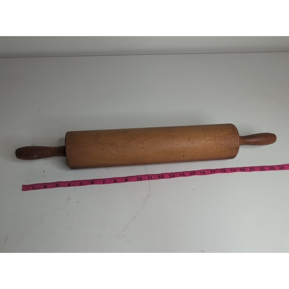 Antique Wooden Very Large Bakery Rolling Pin 23" X 15" 11" Around